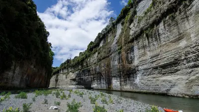Photo of a bend in the Rangitīkei River, near Marton