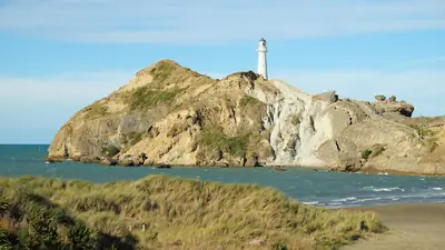 Photo of Castlepoint Lighthouse on the Wairarapa coast, east of Masterton