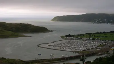 Photo of the entrance to Porirua Harbour